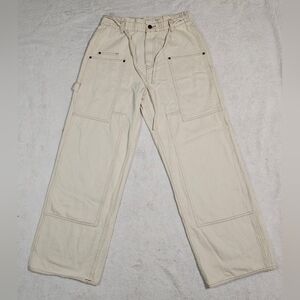 Signature8 Cream Cargo Pants High Waist Wide Leg